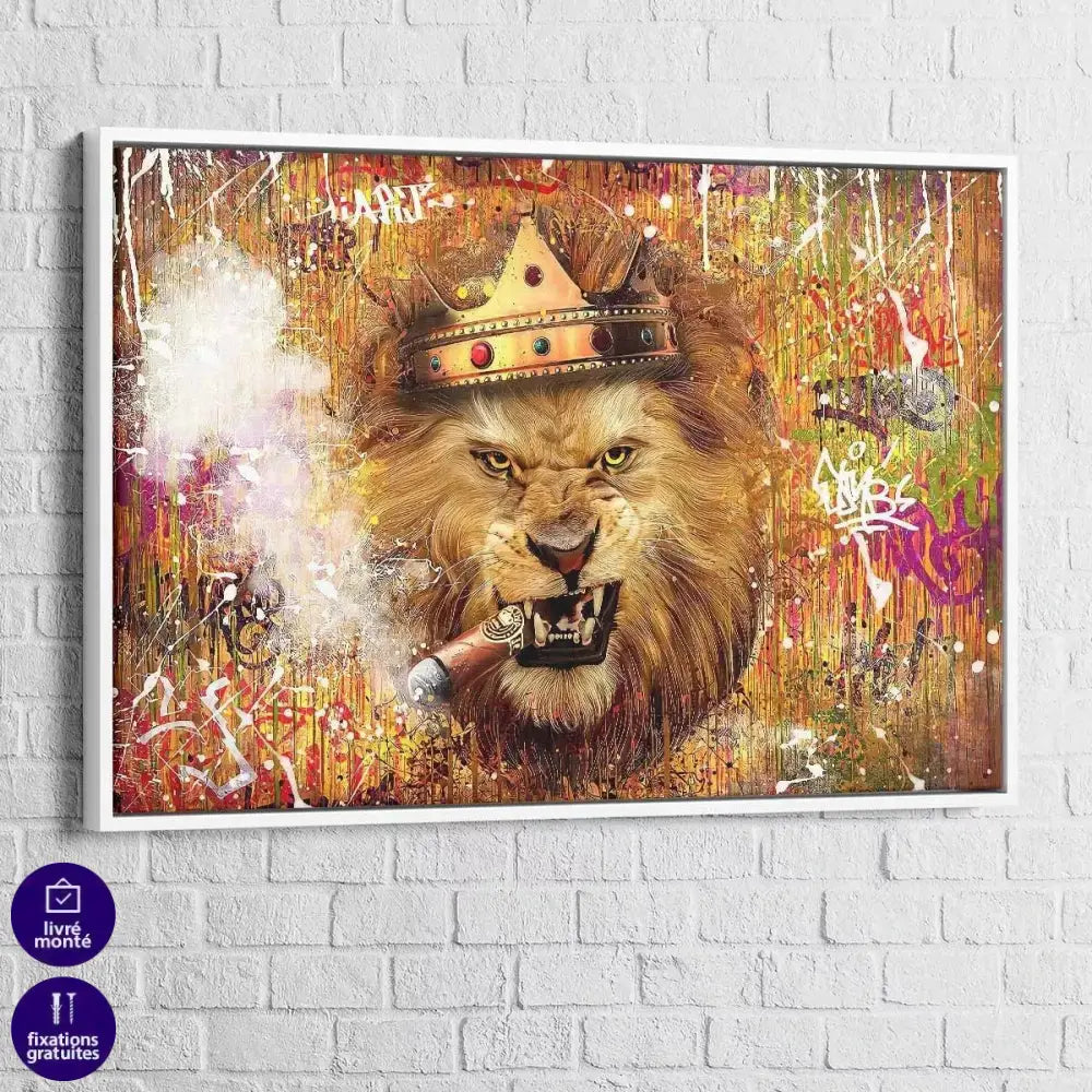 Tableau Street Art Le Roi Lion - Montableaudeco