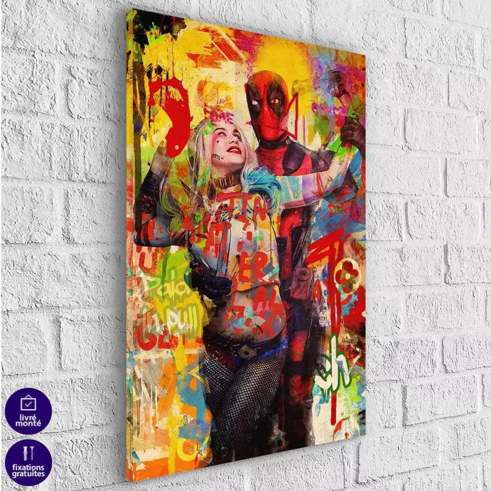 Tableau Street Art Marvel Deadpool - Montableaudeco