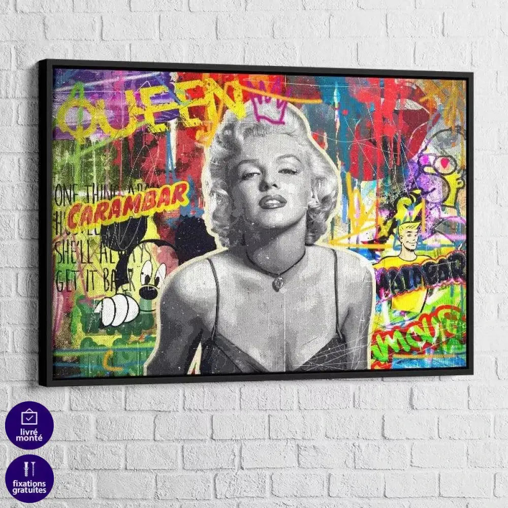Tableau Street Art Marylin Monroe ICON - Montableaudeco