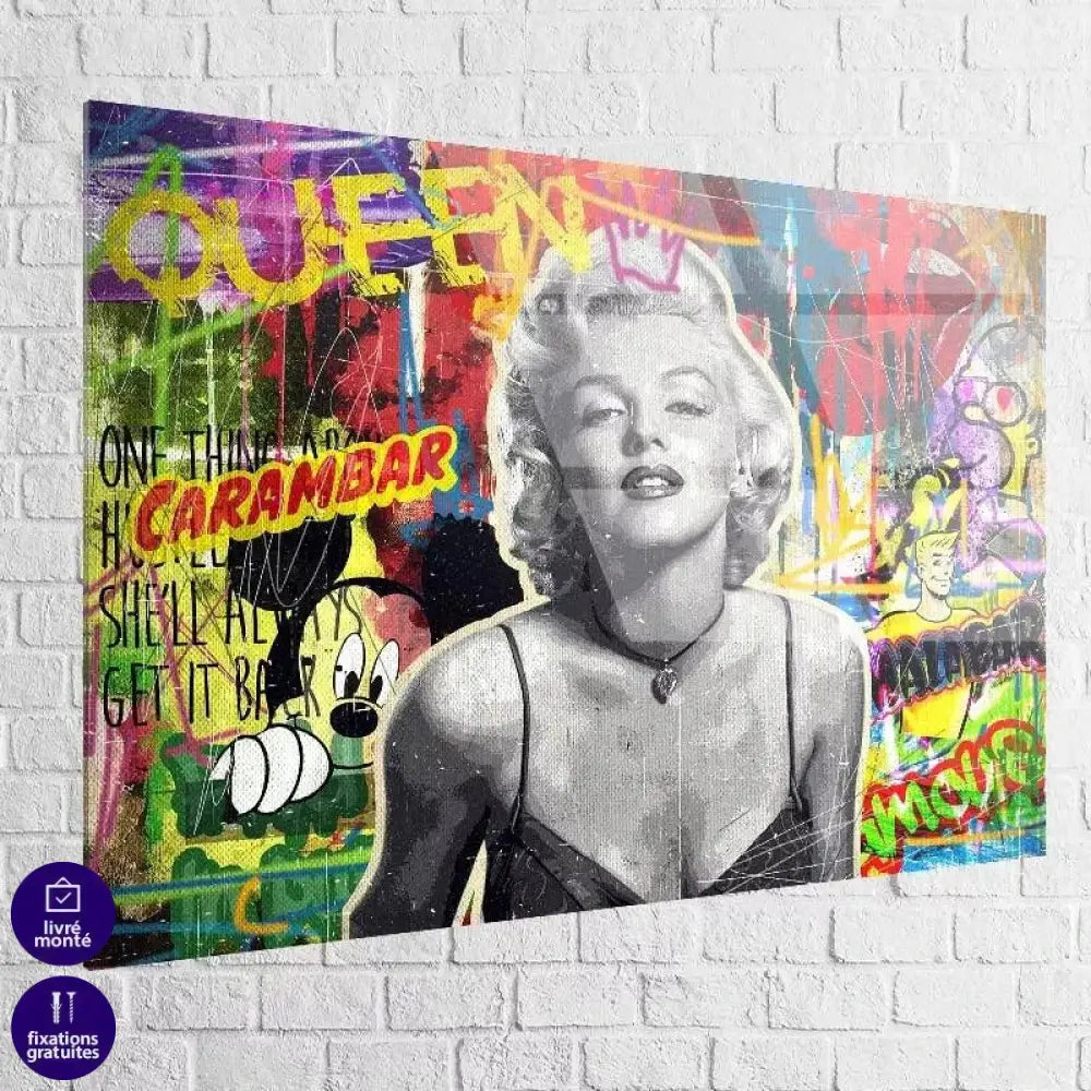 Tableau Street Art Marylin Monroe ICON - Montableaudeco