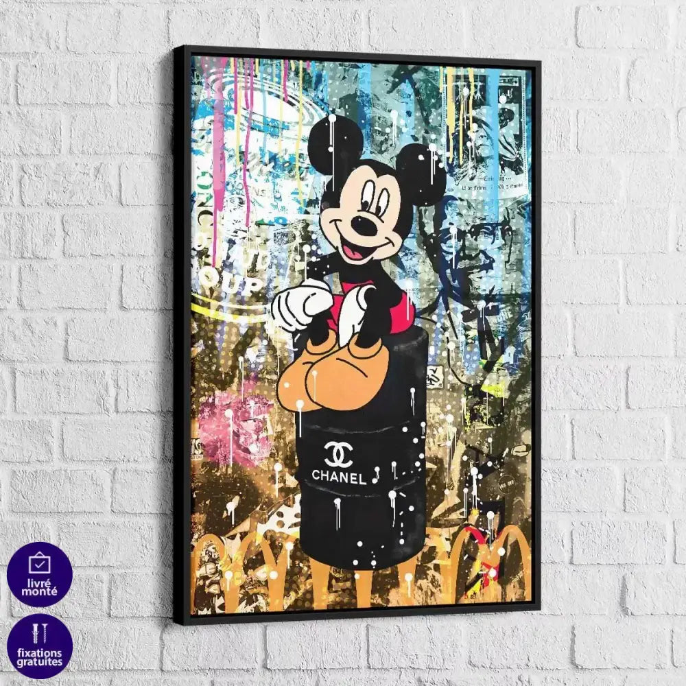 Tableau Street Art Mickey Chanel - Montableaudeco