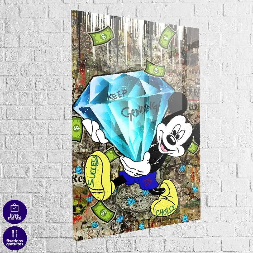 Tableau Street Art Mickey Diamant - Montableaudeco