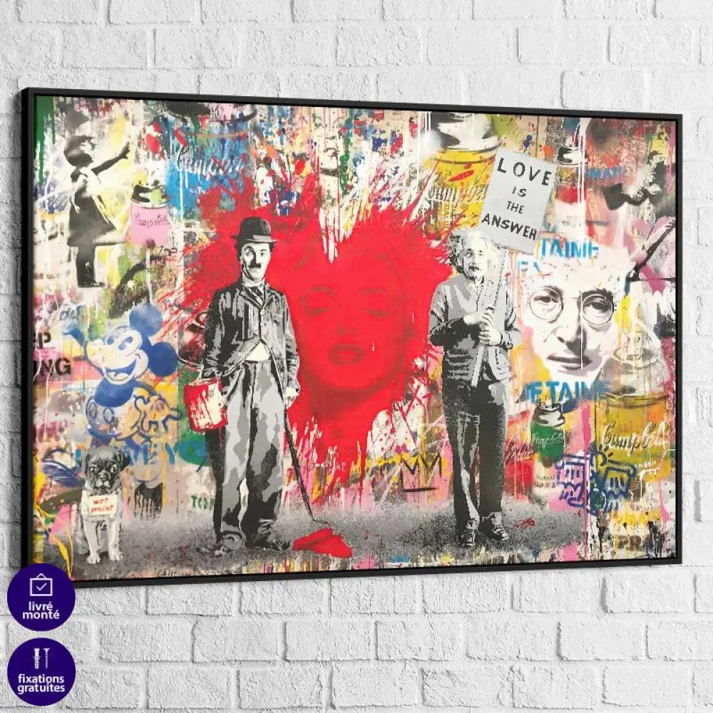 Tableau Street art Mickey et Albert - Montableaudeco