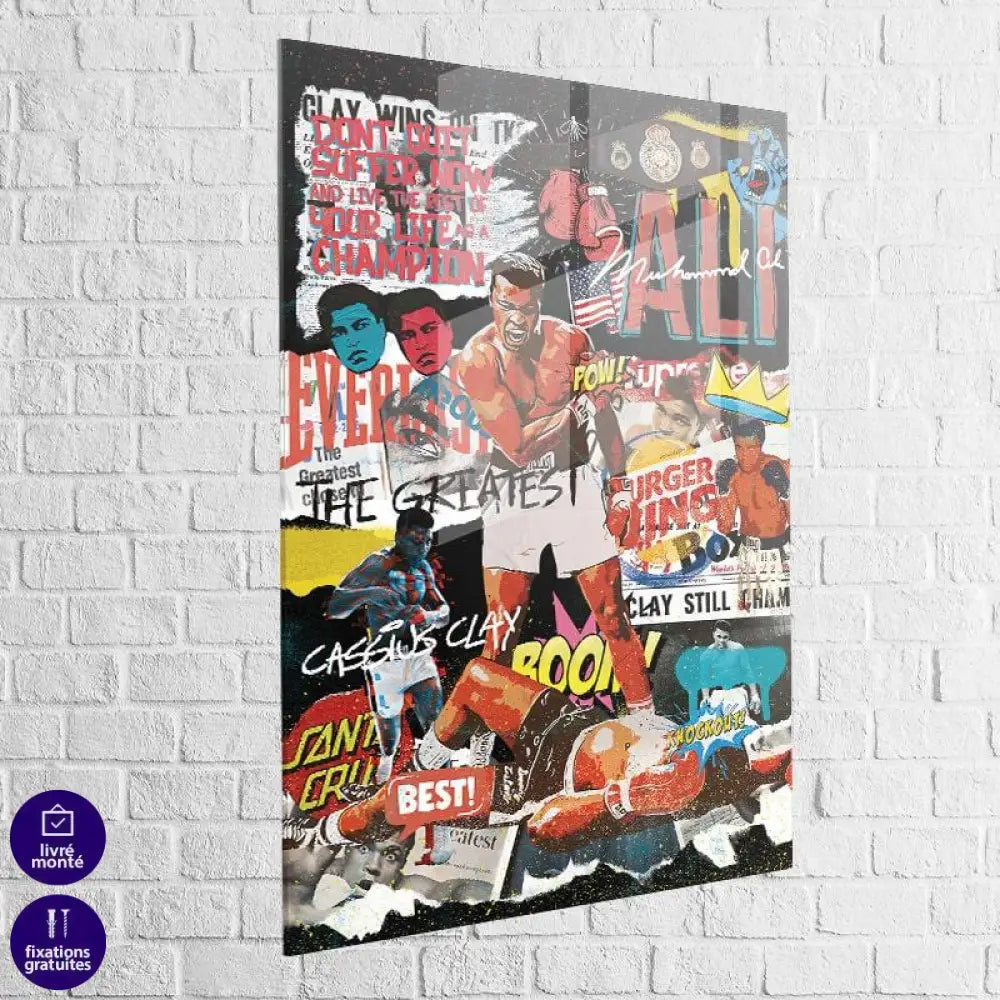 Tableau Street Art Mohamed Ali Graffiti - Montableaudeco