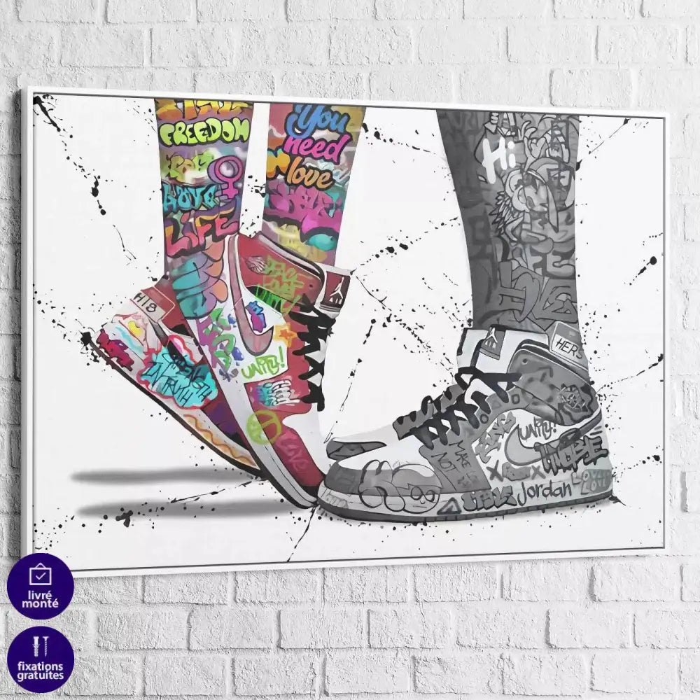 Tableau Street Art Nike Air - Montableaudeco