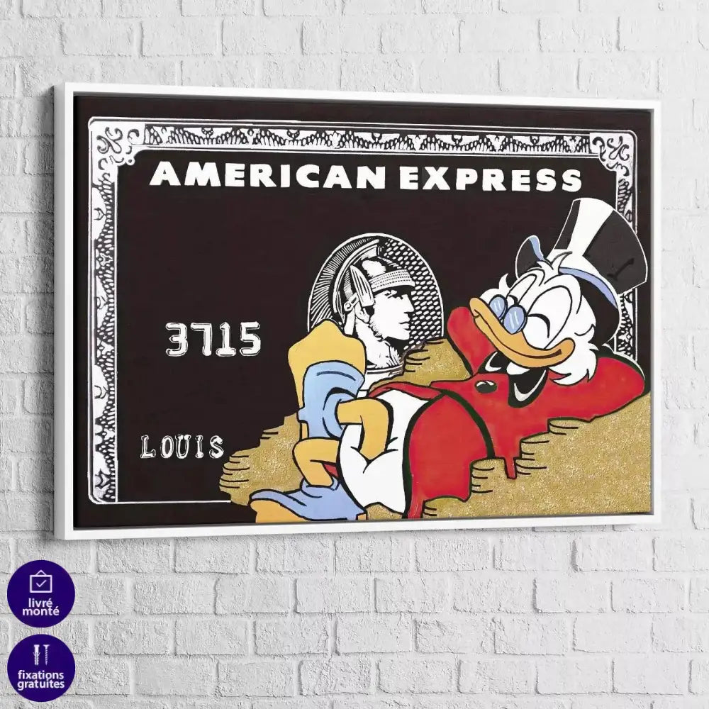 Tableau Street Art Picsou American Express - Montableaudeco