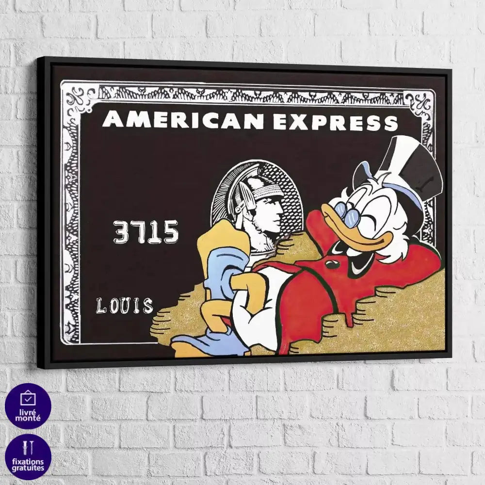Tableau Street Art Picsou American Express - Montableaudeco