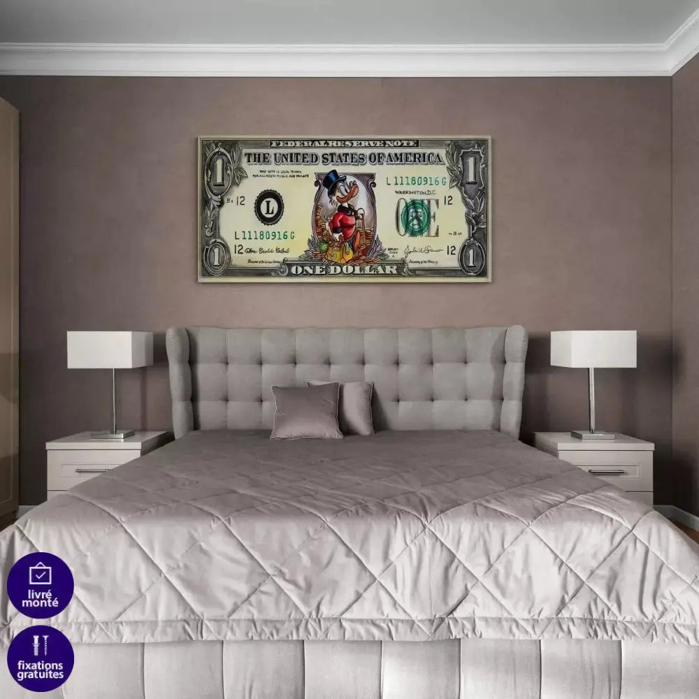 Tableau Street Art Picsou Juste One - Montableaudeco