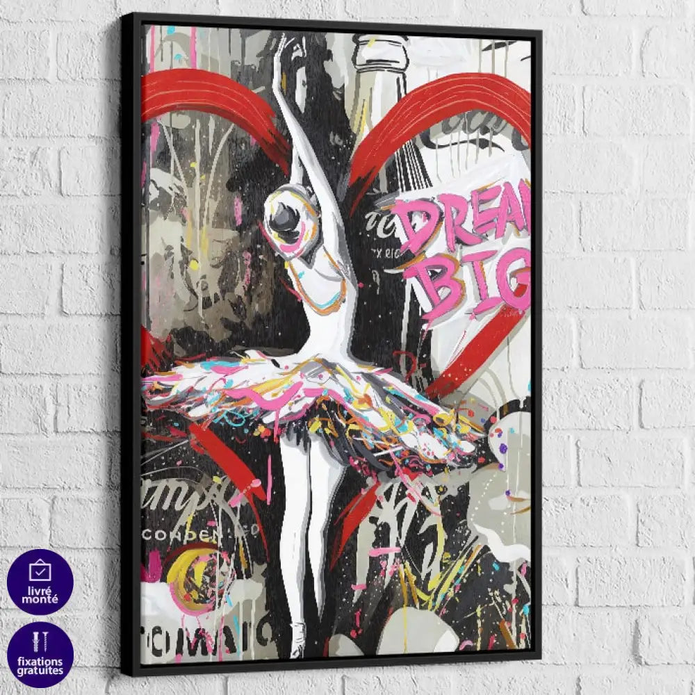 danseuse pop art mur béton

