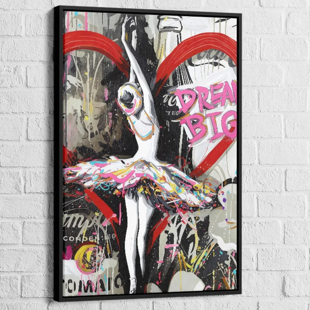 danseuse pop art mur béton

