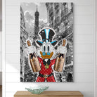 Tableau Street Art Rich Duck in Paris 40x60cm / Affiche sans cadre Tableau Street Art