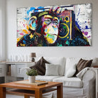 tableau moderne singe boombox déco murale