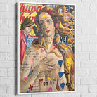 Tableau Street Art Symphonie Pop 40x60cm / Cadre Blanc Tableau Street art