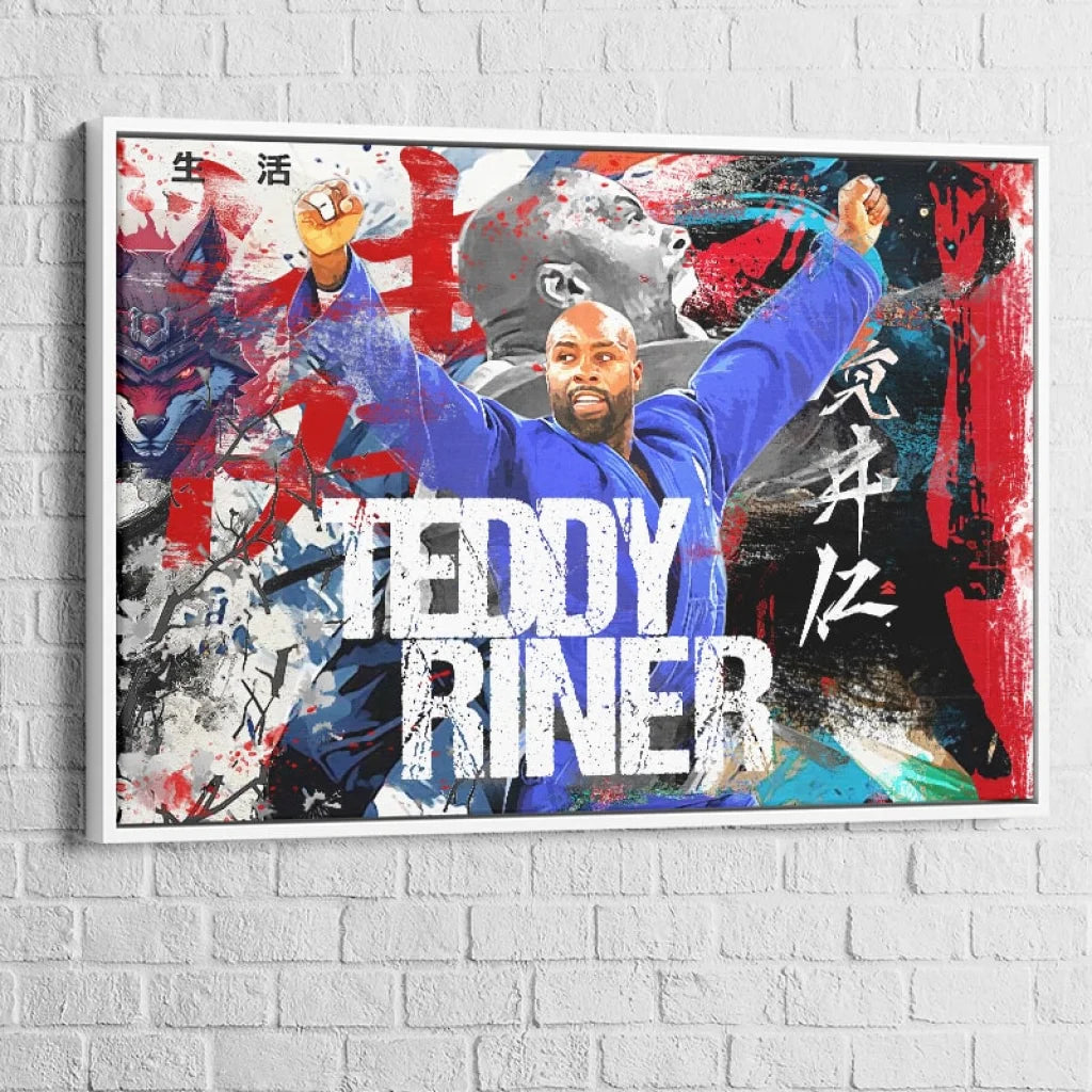Tableau Teddy Rinner Légendaire 40x60cm / Cadre Blanc Tableau Sport