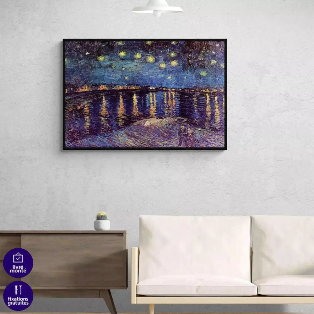 Tableau Vincent Vang Gogh Nuit étoilée au dessus du Rhône - Montableaudeco