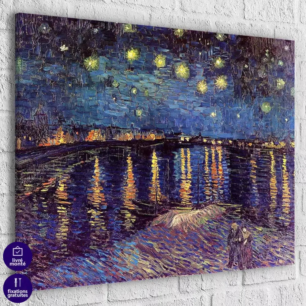 Tableau Vincent Vang Gogh Nuit étoilée au dessus du Rhône - Montableaudeco