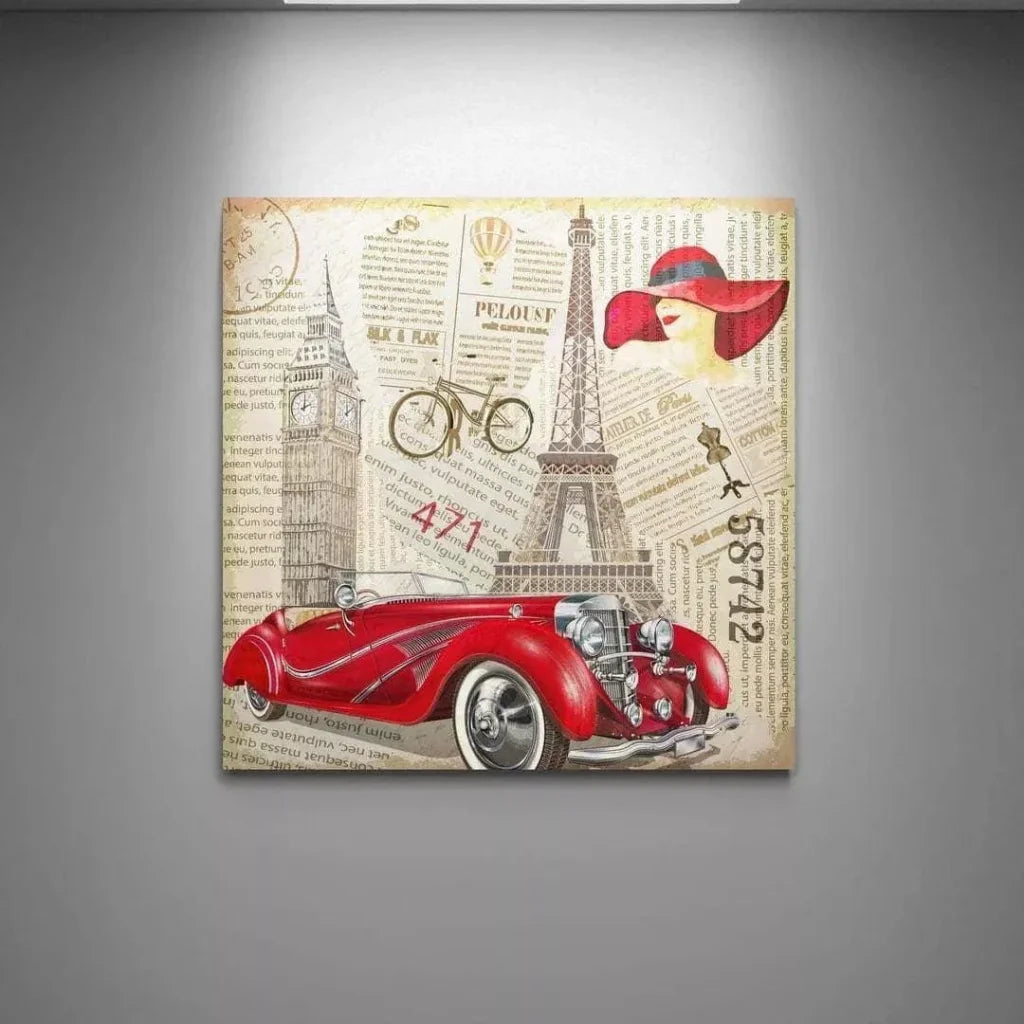 Tableau Vintage Ville Collection - Montableaudeco