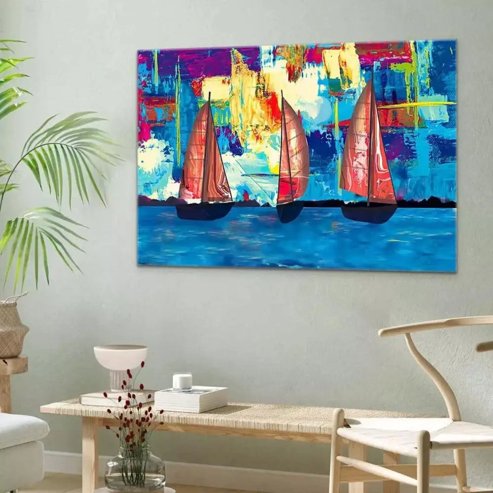 Tableau Voiliers sur Mer - Montableaudeco