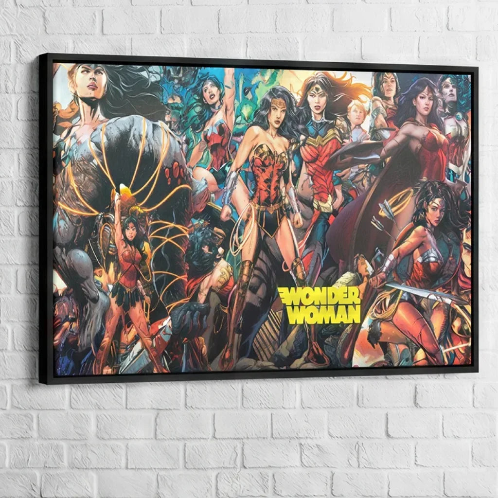 Art mural Wonder Woman inspiré des bandes dessinées DC Comics

