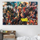 Tableau Wonder Woman en collage graphique de style comics

