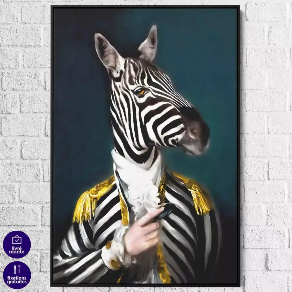 Tableau Zèbre L'aristocrate - Montableaudeco