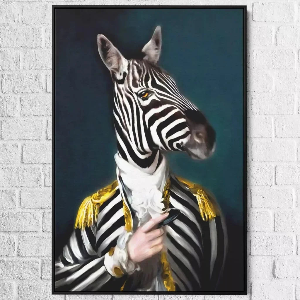 Tableau Zèbre L'aristocrate - Montableaudeco