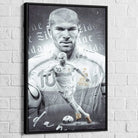 Tableau Zidane Le Roi Zidane 40x60cm / Cadre Noir Tableau Sport