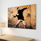 tableau Banksy rage the flower thrower pour bureau moderne