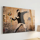 tableau banksy street art en plexiglas finition brillante