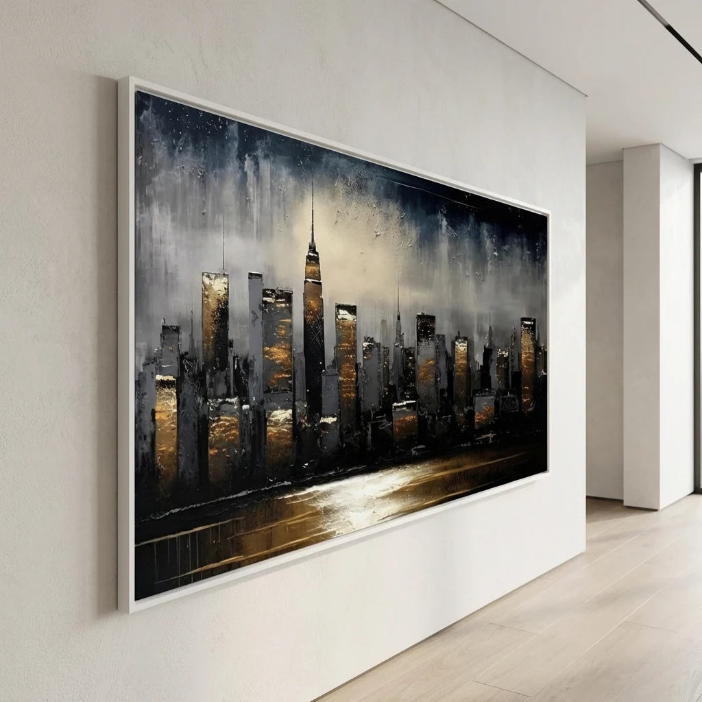 tableau skyline urbain design moderne intérieur
