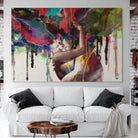Tableaux Moderne le couple Amoureux 40x60cm / Affiche sans cadre Toile Imprimée