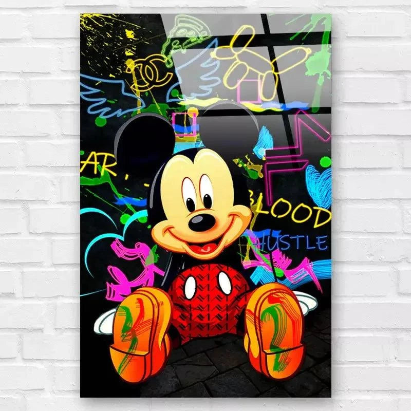 Tableau Street Art Mickey The Smile - Montableaudeco