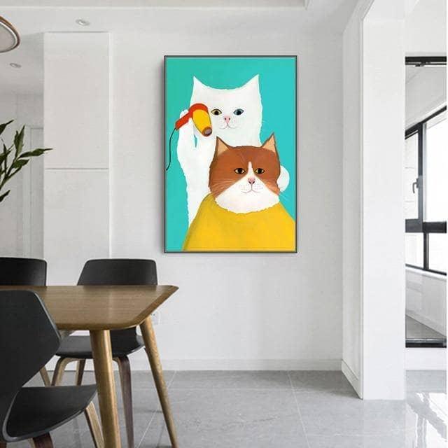 Tableau Chat Coloré Fun Collection 13 Pièces - Montableaudeco