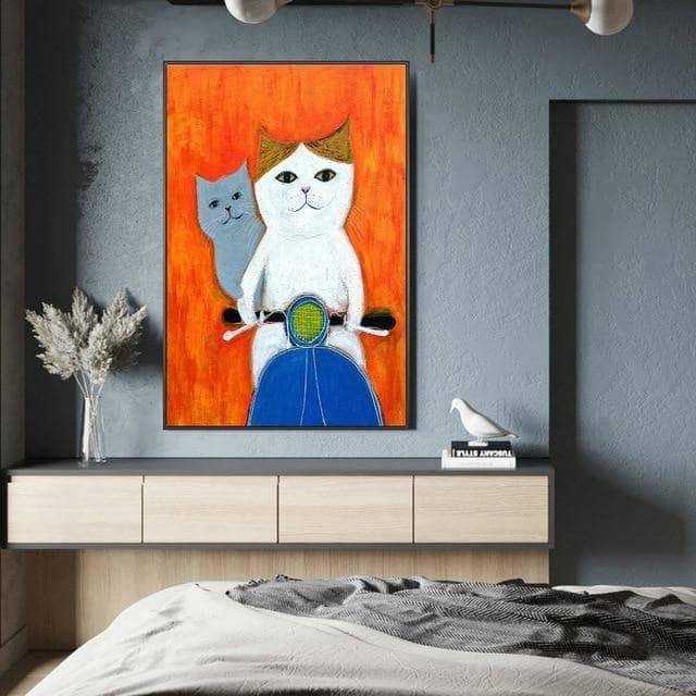 Tableau Chat Coloré Fun Collection 13 Pièces - Montableaudeco