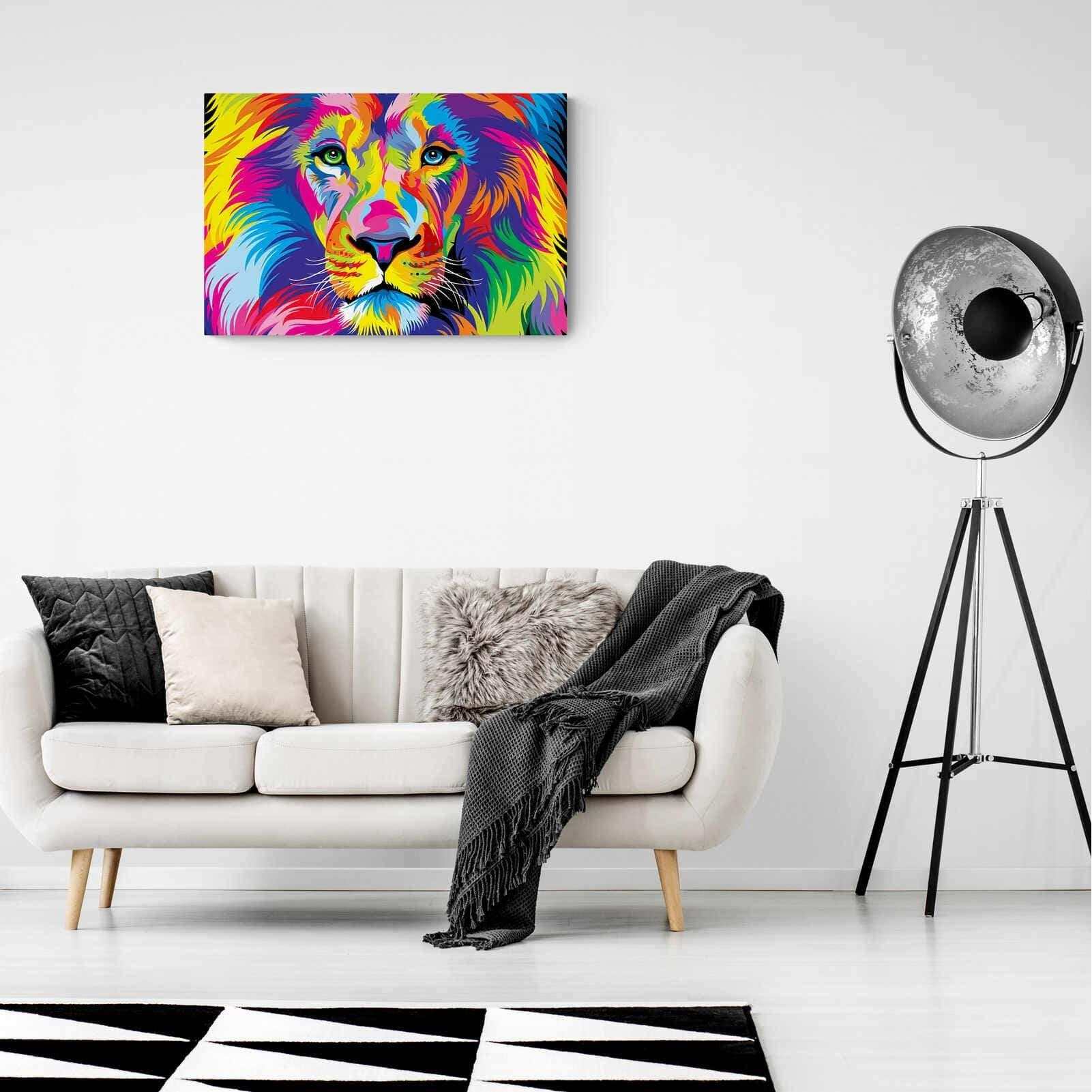 Tableau Lion Pop Art Portrait - Montableaudeco