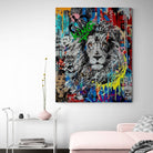 Tableau Lion Street Art The King - Montableaudeco