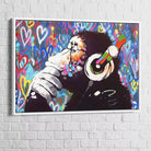 Tableau Street Art DJ Monkey - Montableaudeco