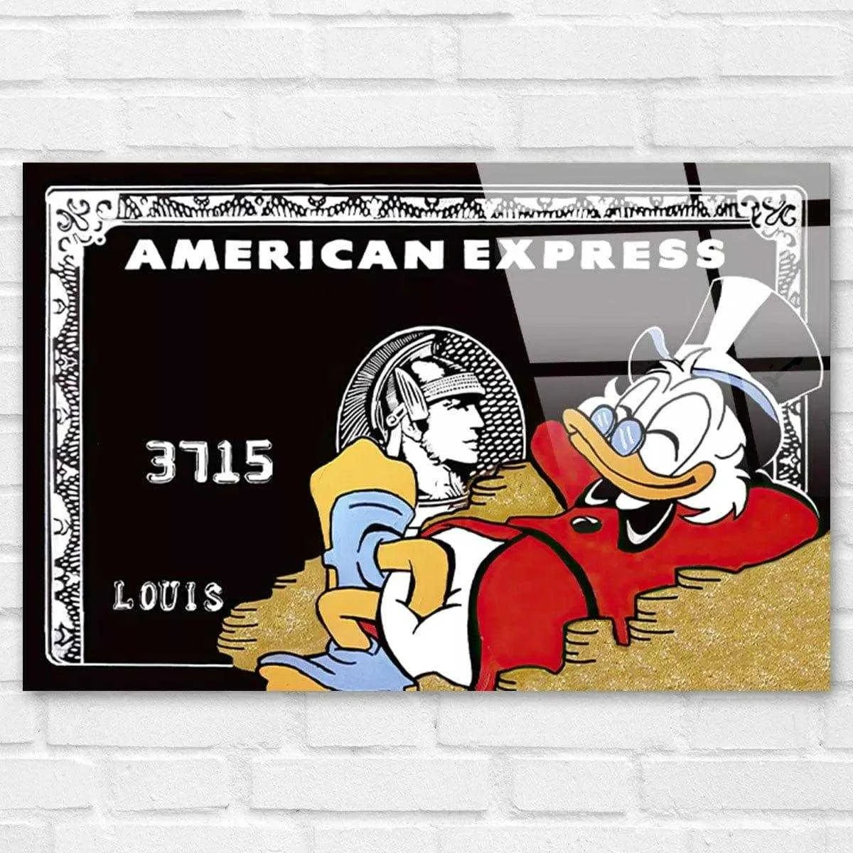 Tableau Street Art Picsou American Express - Montableaudeco